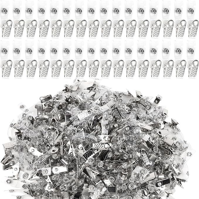 Happy Trees 400 Pcs Metal Badge Clips by HappyTrees