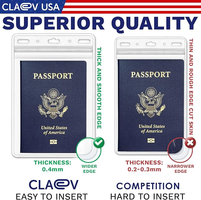 Claev Fast Seal Vertical 4x6 Passport & Card Holders, 250 Pack), Conferences - Image 9
