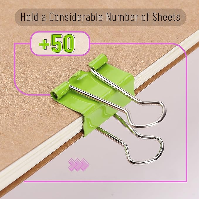 Mr. Pen- Binder Clips, Small Size | Colored Binder Paper Clips, Bulk Paper - Image 4