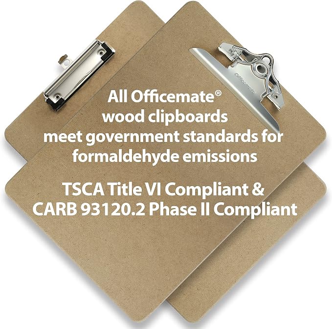 Officemate Recycled Wood Clipboards, Arch Lever Clip, 2 Pack Clipboard - Image 5