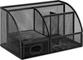 Amazon Basics Mesh Pen Holder and Desktop Desk Organizer, Office Caddy Storage by AmazonBasics