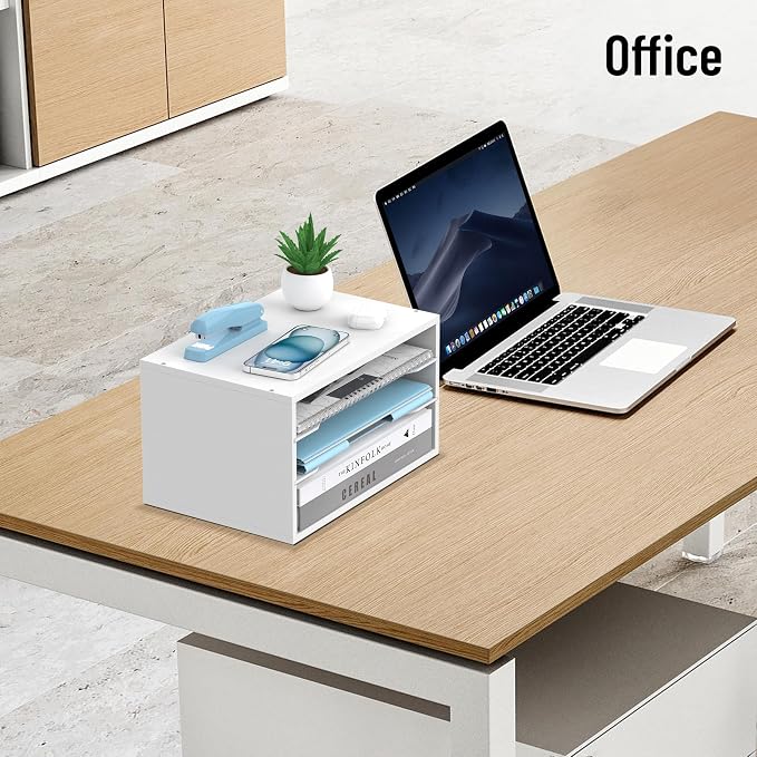 Wood Desk Organizer, 3 Tier Paper Tray Organizer - Image 9
