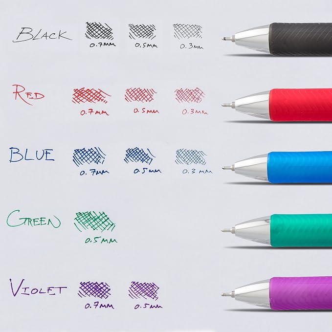 Pentel EnerGel RTX Retractable Liquid Gel Pen, Needle Tip, Extra Fine Line - Image 6