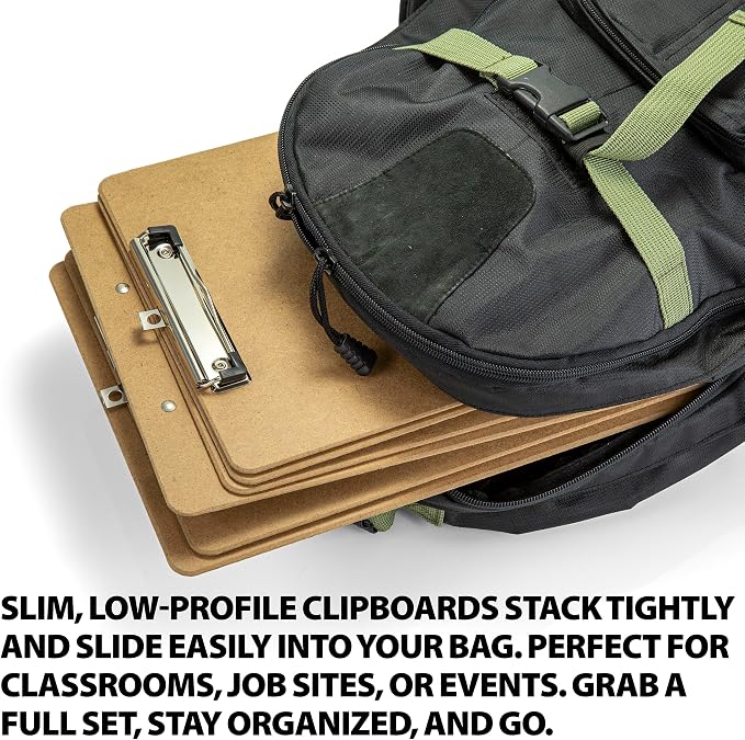 Officemate Recycled Wood Clipboards, Low Profile Clip, 24 Pack Clipboards - Image 5