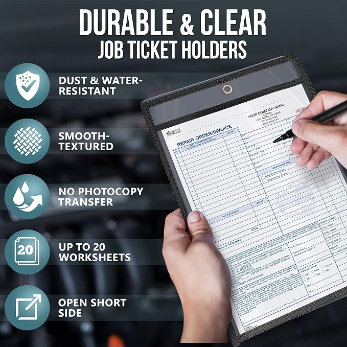 50 Pack Job Ticket Holders 9x12 Heavy Duty - Image 4