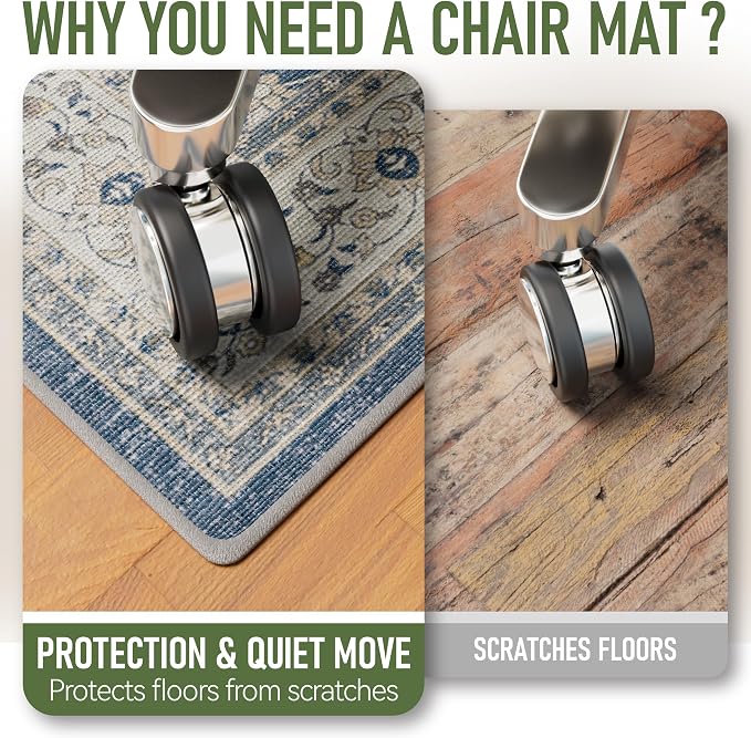 36"x48" Office Chair Mat for Hardwood, Under Desk Chair Mat for Home Office - Image 2