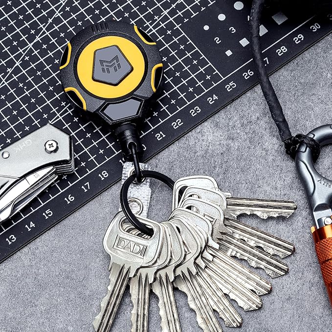 MNGARISTA Heavy Duty Retractable Badge Reel, 10 oz 31.5'' Keychain | heavy duty - Image 2