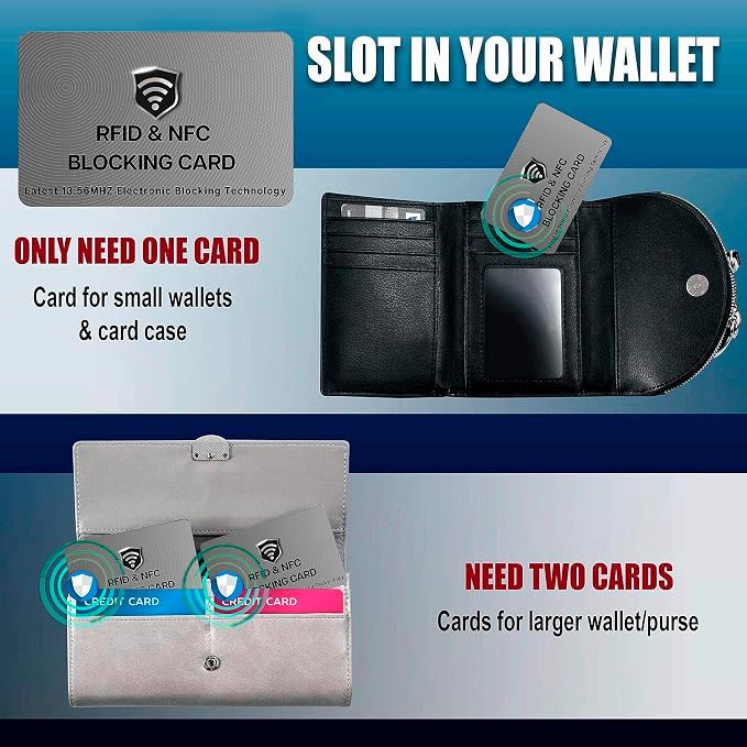 SaiTech IT 10 Pack of RFID Blocking Card, One Card Protects Entire Wallet Purse - Image 8