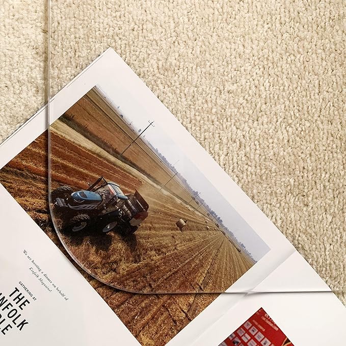Crystal Clear 1/5" Thick 59" x 47" Heavy Duty Hard Chair Mat, Can be Used on - Image 4