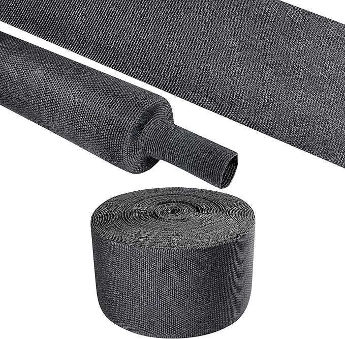 2 in 1 Heat Shrink Braided Sleeving Fabric Tubing-Ideal fit Irregular Shape by Sunnarepoon