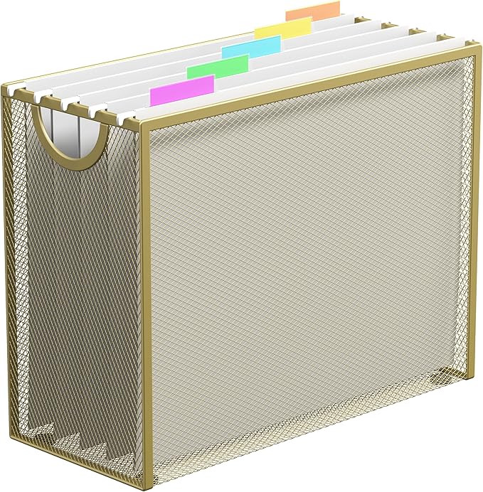 Hanging File Organizer, Letter-Size File Holder Filing Box by GoldOrcle