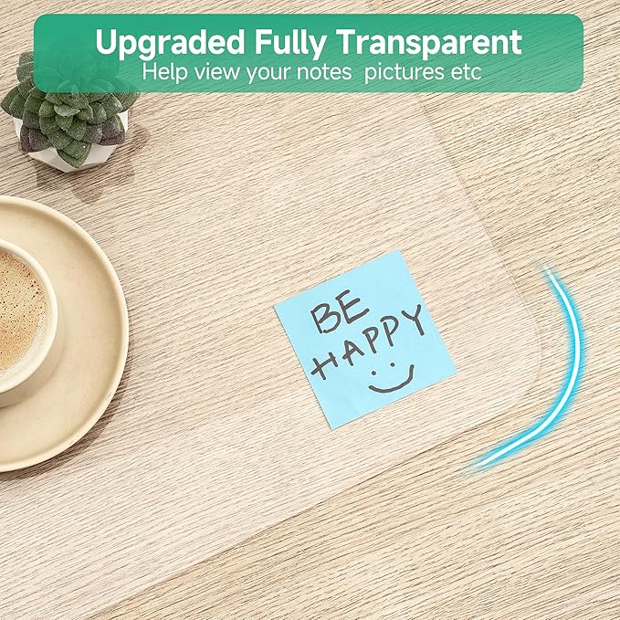 NATRKE Clear Desk Mat Pad, 35.4"x19.7" Large Transparent Computer Desk Mat - Image 4