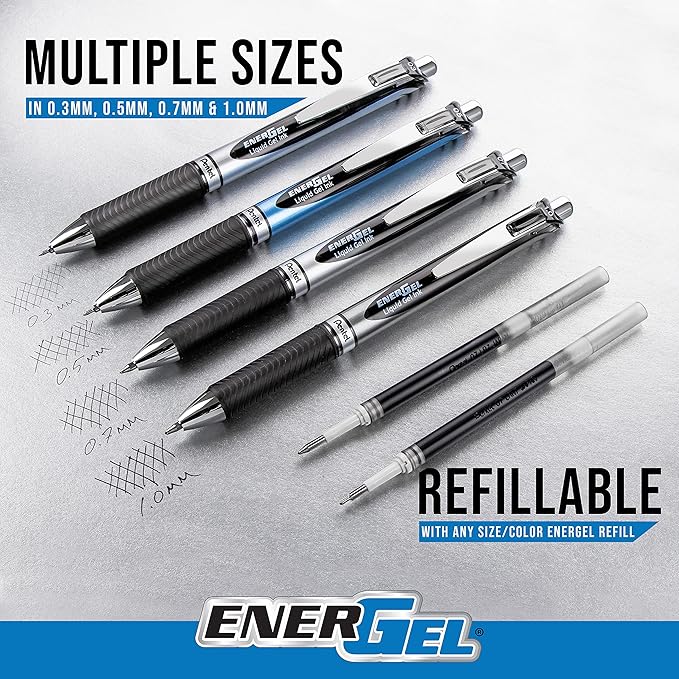 Pentel EnerGel RTX Liquid Gel Ink Pens, Medium Line - Image 5