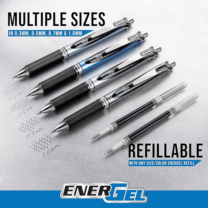 Pentel EnerGel RTX Liquid Gel Ink Pens, Medium Line - Image 5