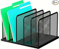Kuntine.B Desk File Organizer Upright Mesh Desktop Organizer File Sorter Office by KuntineB